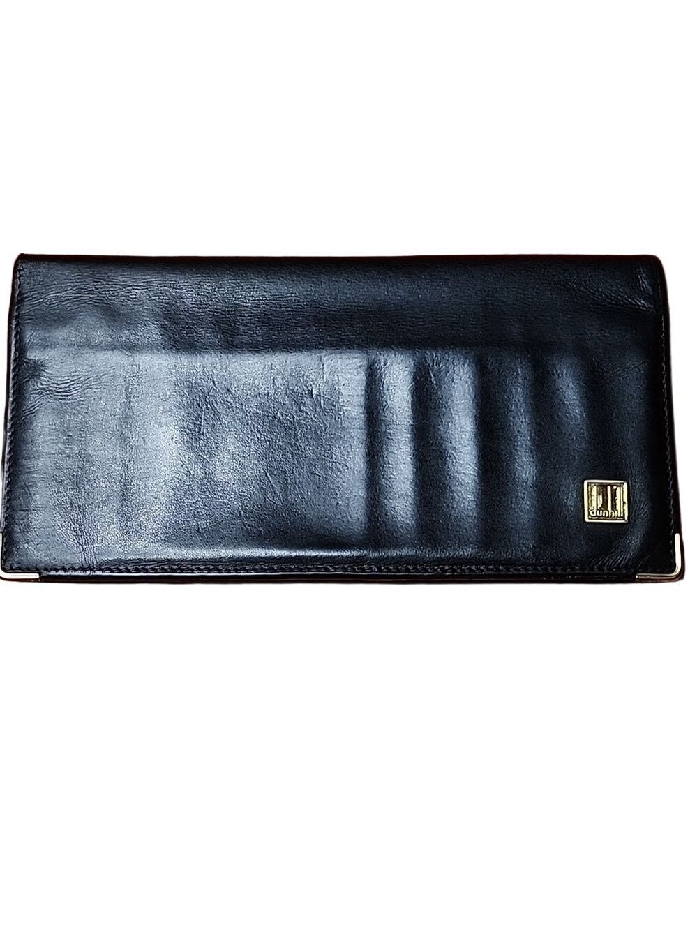 Alfred Men's Bifold Long Bill Wallet Black Leather 7inc x 3.5 Inch